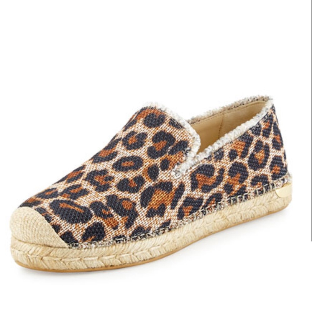 Stuart Weitzman Biarritz leopard Linen Flat